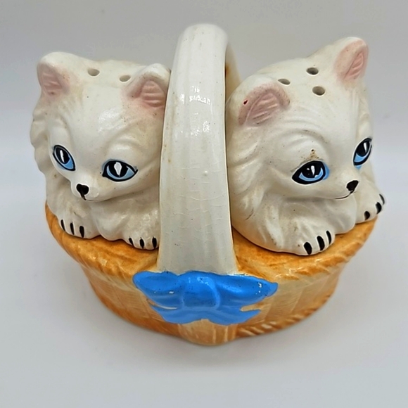 Vintage ceramic cats salt and pepper shakers - Picture 2 of 12